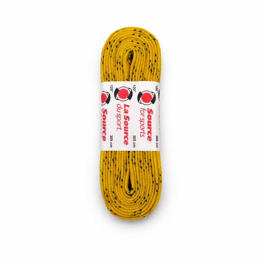 Yellow Skate Laces Waxed